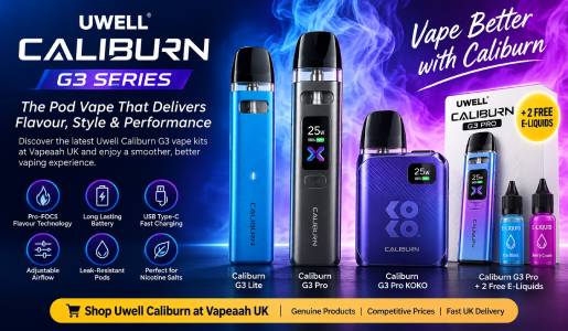 Uwell Caliburn: Discover the Latest Caliburn G3 Pod Vape Kits at Vapeaah